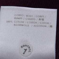 Pre Owned McQ by Alexander McQueen Burgundy Knit Swallow Embellished Jumper XS 