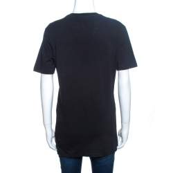 Pre Owned McQ by Alexander McQueen Black Logo Patch Detail T-Shirt XS