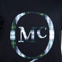 Pre Owned McQ by Alexander McQueen Black Logo Patch Detail T-Shirt XS