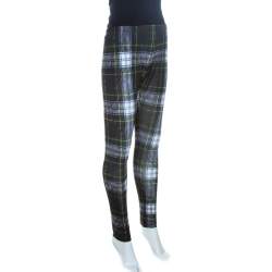 McQ by Alexander McQueen Green Printed Stretch Knit Leggings M