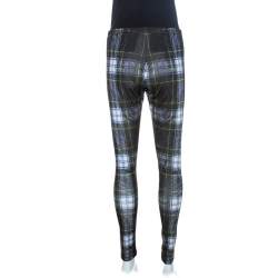 McQ by Alexander McQueen Green Printed Stretch Knit Leggings M