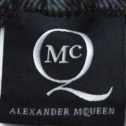 McQ by Alexander McQueen Green Printed Stretch Knit Leggings M