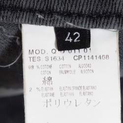 McQ by Alexander McQueen Grey Denim Back Cutout Detail Shorts M