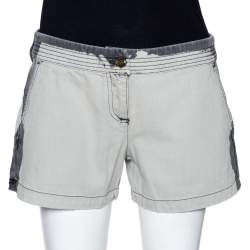 McQ by Alexander McQueen Grey Denim Back Cutout Detail Shorts M