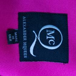 Pre Owned McQ by Alexander McQueen Pink Satin Gather Back Detail Cocktail Dress S