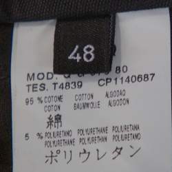 Pre Owned McQ by Alexander McQueen Black Cotton Structured A Line Skirt L