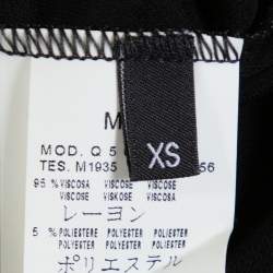 Pre Owned McQ by Alexander McQueen Black Jersey Cowl Neck Dress XS