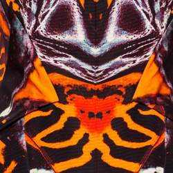 Pre Owned  فستان قصير إم سي كيو باي ألكسندر ماكوين بنقشة تجريدية متعدد الألوان مقاس صغير - سمول