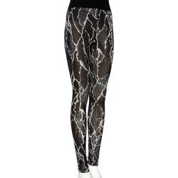 Pre Owned McQ by Alexander McQueen Monochrome Printed Jersey Leggings S