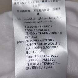 Pre Owned McQ by Alexander McQueen White Cotton Eyelet Trimmed Ruffled T-Shirt S