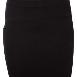 مملوكة مسبقًا تنورة أم سي كيو باي أليكساندر ماكوين مستقيمة كونتور جيرسيه أسود مقاس متوسط