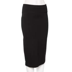 مملوكة مسبقًا تنورة أم سي كيو باي أليكساندر ماكوين مستقيمة كونتور جيرسيه أسود مقاس متوسط