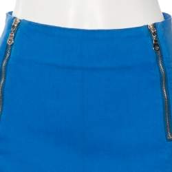 مملوكة مسبقًا تنورة إم سي كيو باي ألكسندر ماكوين دينم أزرق بطول الركبة وسحاب مقاس متوسط - ميديوم