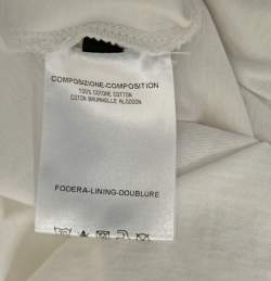 McQ by Alexander McQueen White Cotton Floral Print Top M