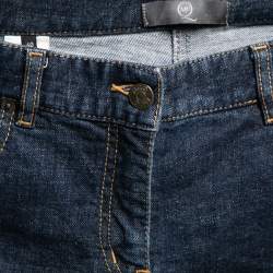 McQ by Alexander McQueen Blue Denim Applique Detail Shorts S