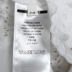 Pre Owned McQ by Alexander McQueen White Eyelet Embroidered Cotton Shirtdress L