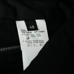 Pre Owned McQ by Alexander McQueen Black Cotton Structured A Line Skirt L