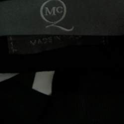 Pre Owned McQ by Alexander McQueen Black Cotton Structured A Line Skirt L