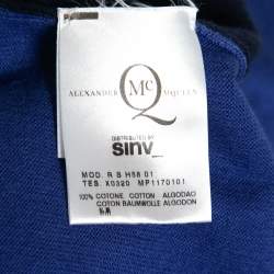 McQ by Alexander McQueen Blue Knit Button Front Long Sleeve Cardigan L