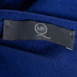 McQ by Alexander McQueen Blue Knit Button Front Long Sleeve Cardigan L
