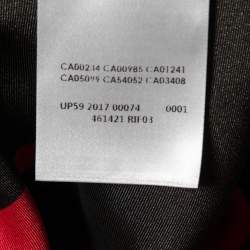 Pre Owned McQ By Alexander McQueen Black & Red Floral Print Satin Flare Sleeve Dress M