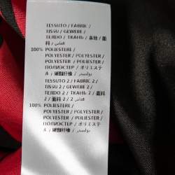 Pre Owned McQ By Alexander McQueen Black & Red Floral Print Satin Flare Sleeve Dress M