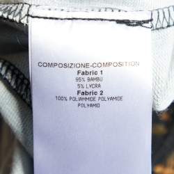 Pre Owned McQ by Alexander McQueen Black Safety Pin Print Knit Bodycon Dress L