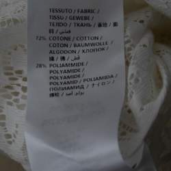 مملوكة مسبقًا McQ by Alexander McQueen Off White Lace Belted Button Front Dress M