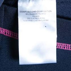 مملوكة مسبقًا McQ by Alexander McQueen Navy Blue Neoprene Bustier Dress M  