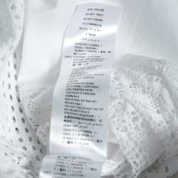 Pre Owned McQ by Alexander McQueen White Eyelet Embroidered Cotton Shirtdress S