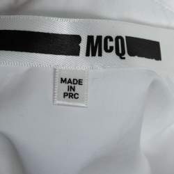 Pre Owned McQ by Alexander McQueen White Eyelet Embroidered Cotton Shirtdress S