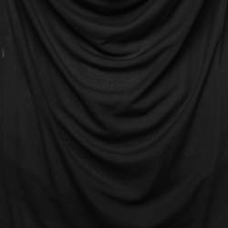 Pre Owned McQ by Alexander McQueen Black Jersey Cowl Neck Belted Dress S