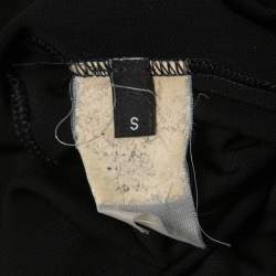 Pre Owned McQ by Alexander McQueen Black Jersey Cowl Neck Belted Dress S