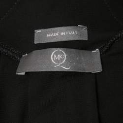Pre Owned McQ by Alexander McQueen Black Jersey Cowl Neck Belted Dress S