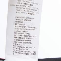 Pre Owned McQ by Alexander McQueen Black Polka Dotted Synthetic Button Front Maxi Dress M