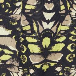 Pre Owned McQ by Alexander McQueen Black Printed Textured Cotton Mini Skirt S