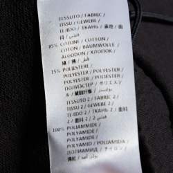 Pre Owned McQ by Alexander McQueen Black Cotton Knit & Lace Hem Pants S