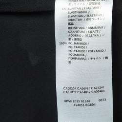 Pre Owned McQ by Alexander McQueen Black Chiffon Tie Neck Mini Dress S