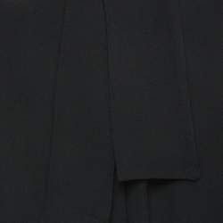 Pre Owned McQ by Alexander McQueen Black Chiffon Tie Neck Mini Dress S