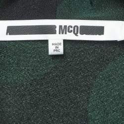 McQ by Alexander McQueen Black/Green Polka Dots Crepe Pajama Set S