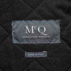 Pre Owned McQ by Alexander McQueen Black Leather Fringe Detailed Vest S