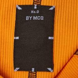 McQ by Alexander McQueen Orange Rocket Rib Knit Tank Dress XXS