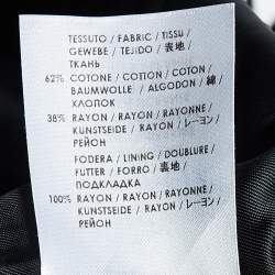 Pre Owned McQ by Alexander McQueen Black Printed Cotton Halter Neck Mini Dress S