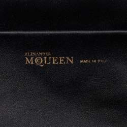Pre Owned McQ by Alexander McQueen Brown/Black Leopard Print Calfhair Clutch