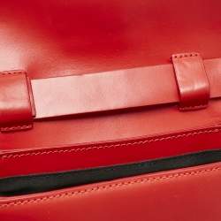 Pre Owned McQ by Alexander McQueen Red Leather Christine Deluxe Shoulder Bag