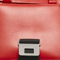 Pre Owned McQ by Alexander McQueen Red Leather Christine Deluxe Shoulder Bag