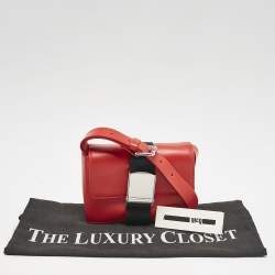 Pre Owned McQ by Alexander McQueen Red Leather Christine Deluxe Shoulder Bag