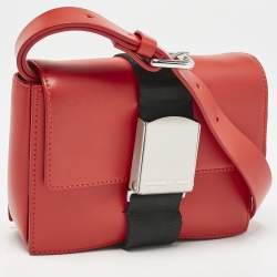 Pre Owned McQ by Alexander McQueen Red Leather Christine Deluxe Shoulder Bag