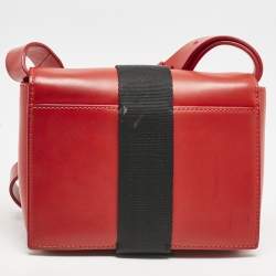 Pre Owned McQ by Alexander McQueen Red Leather Christine Deluxe Shoulder Bag