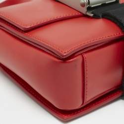 Pre Owned McQ by Alexander McQueen Red Leather Christine Deluxe Shoulder Bag